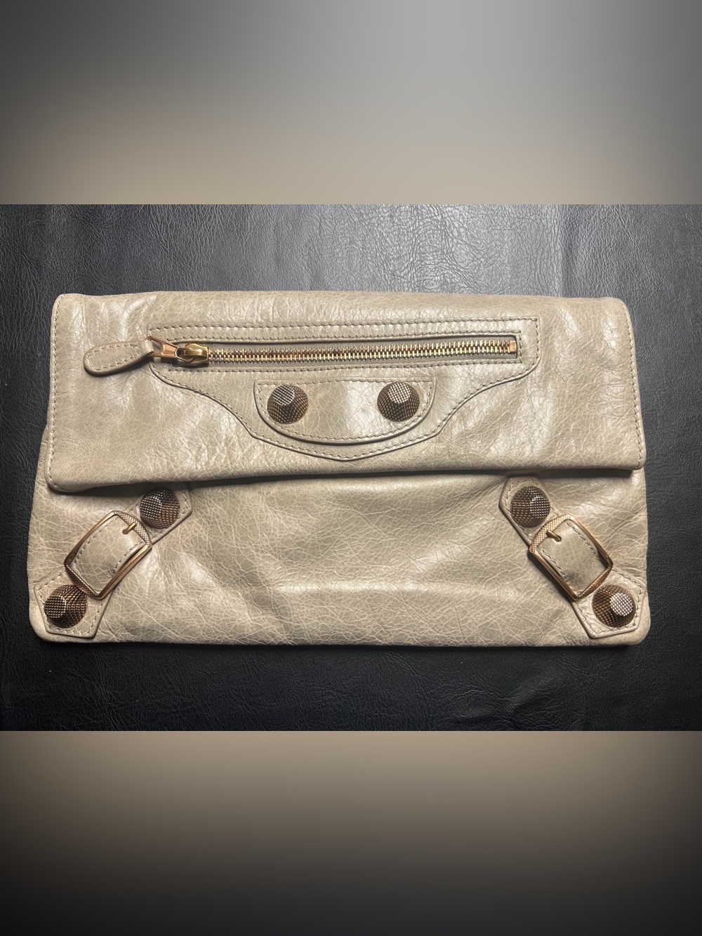 BALENCIAGA Giant 21 Gold Hardware Envelope Clutch | Authentic COA included